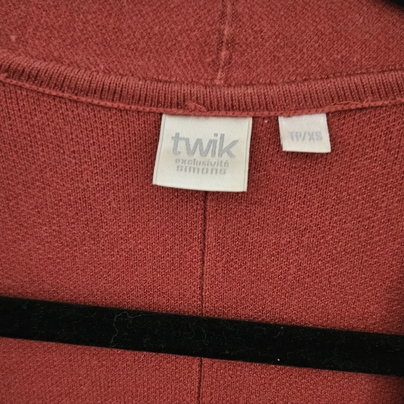 Women's Open Front Cardigan Sweater - Rust - Picture 3 of 3